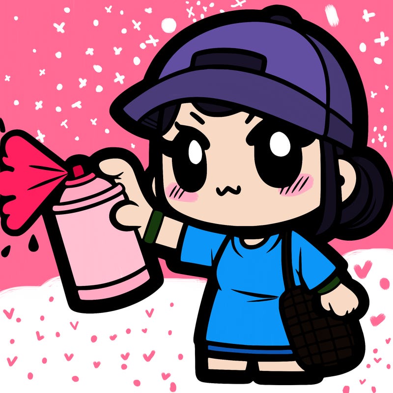spray paint girl
