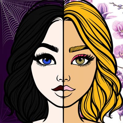 realistic girl split half