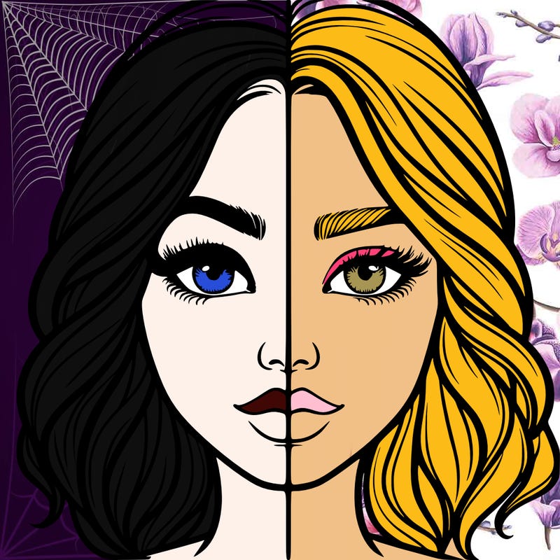 realistic girl split half