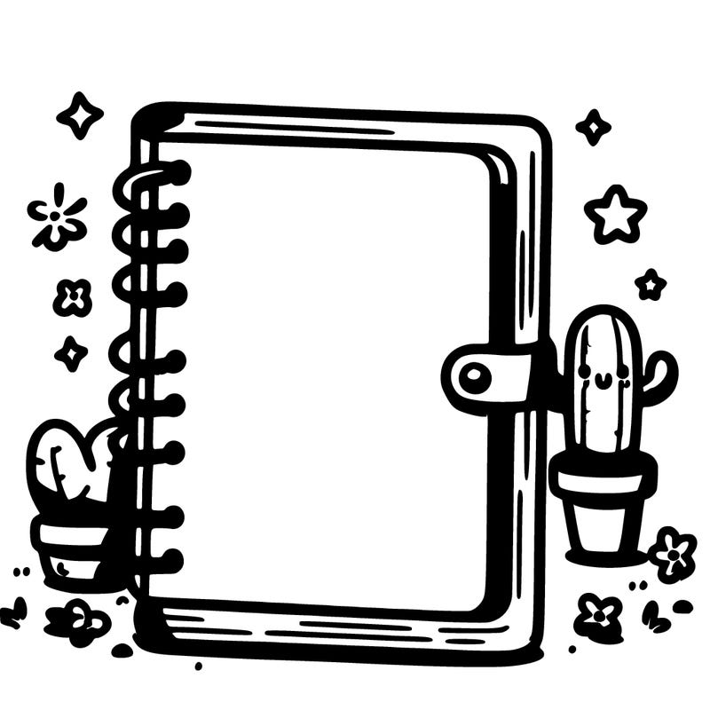 notebook with blank cover