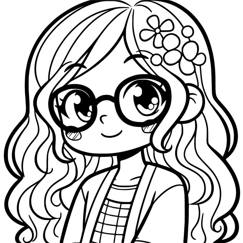 girl with glasses