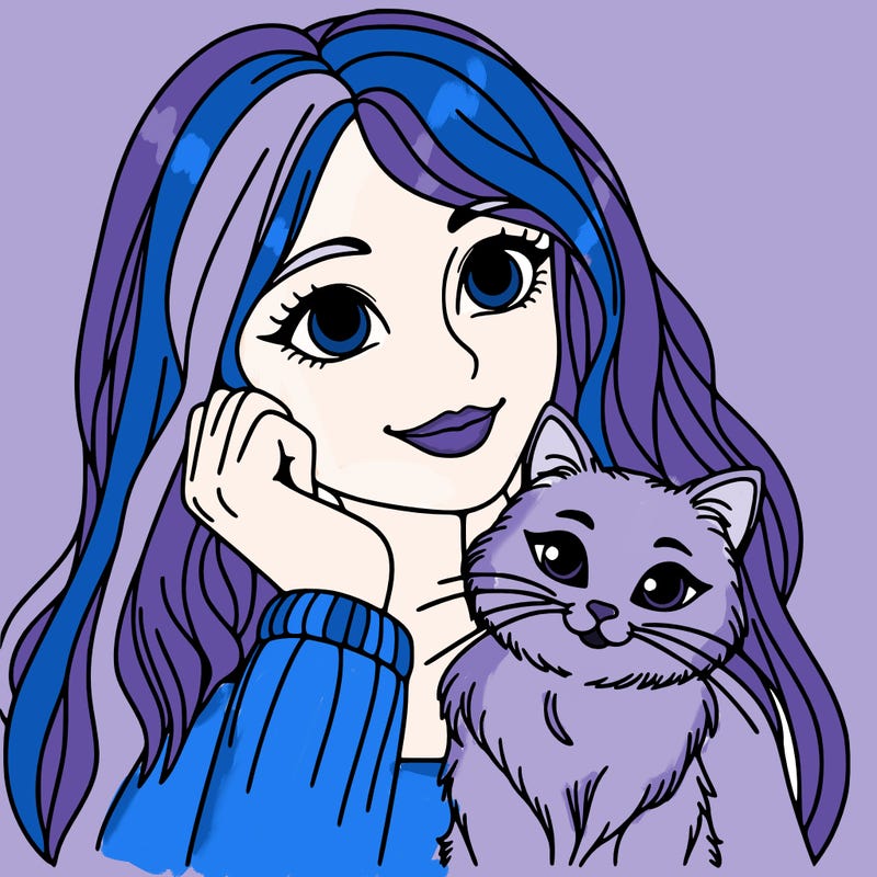 woman with cat