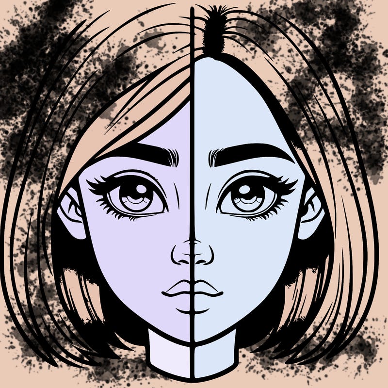 realistic girl split