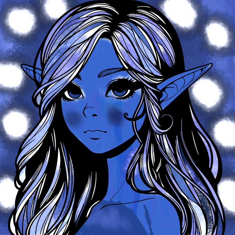 elf girl realistic dark fantasy