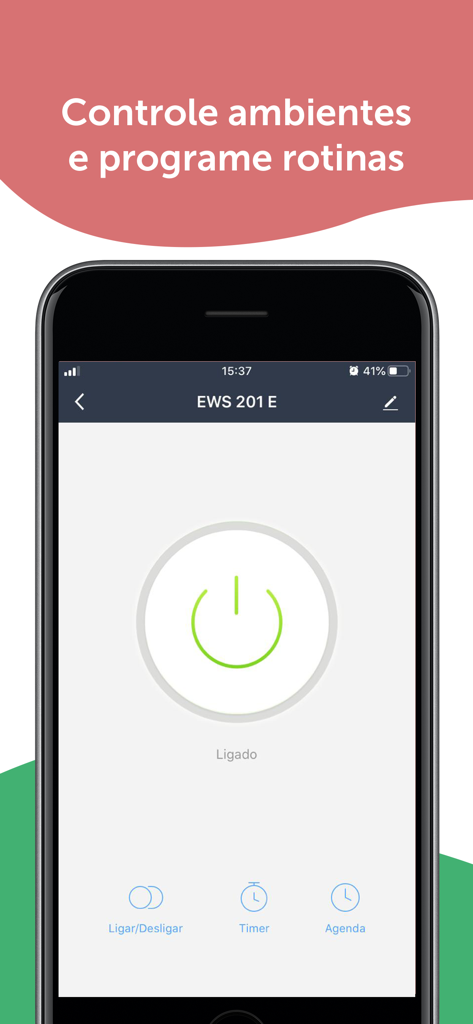 Izy Smart - Izy Smart app interface on a smartphone showing remote device control and scheduling features