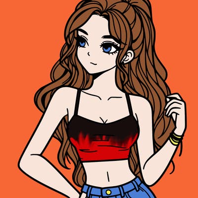 girl in crop top