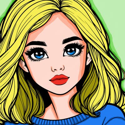 realistic girl whith cute eyes