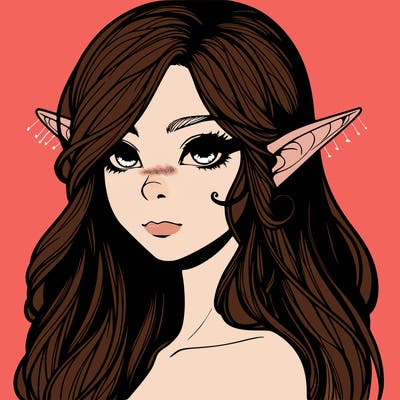 elf girl realistic dark fantasy