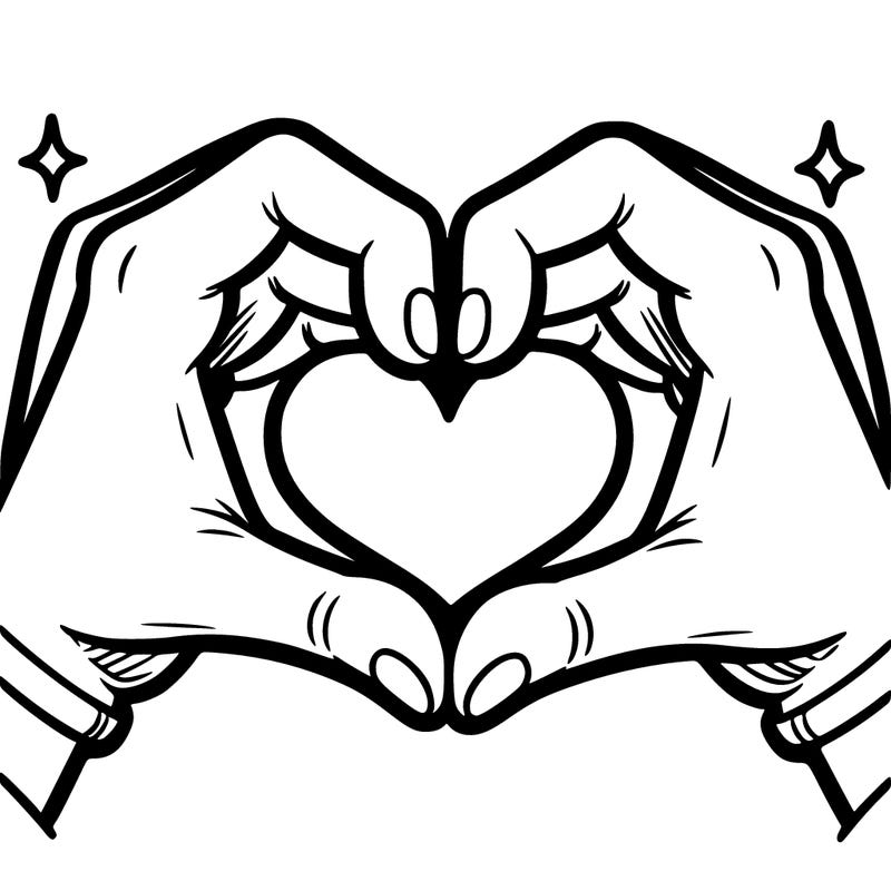 two hands make a heart