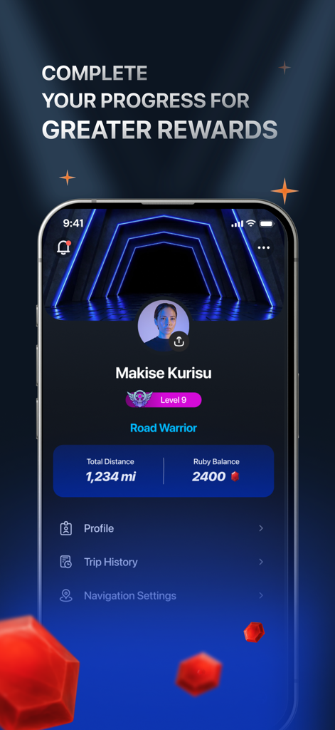 Turbo Map - Turbo Map user profile showing level progress and earned rewards