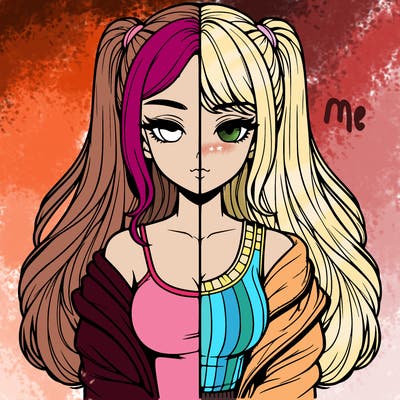 realistic girl split