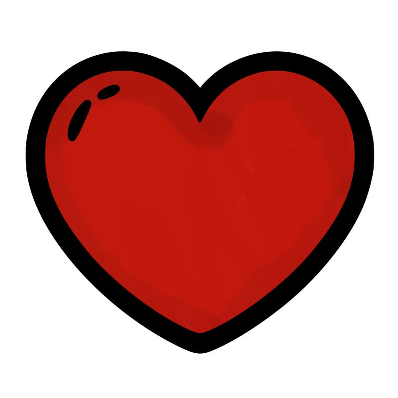 a blank heart