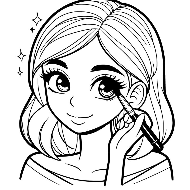 teenage girl with makeup