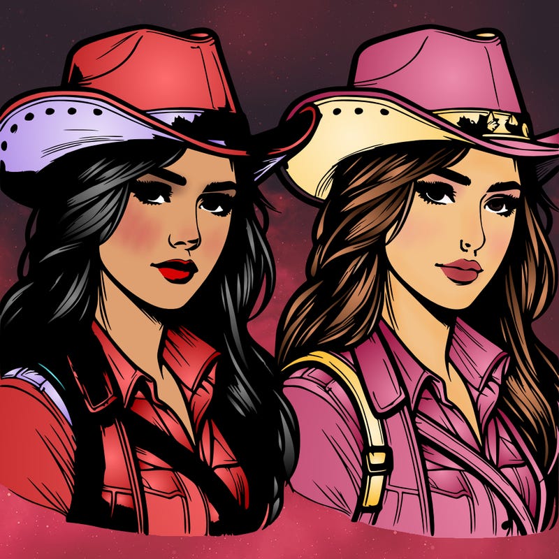 realistic female cowboy