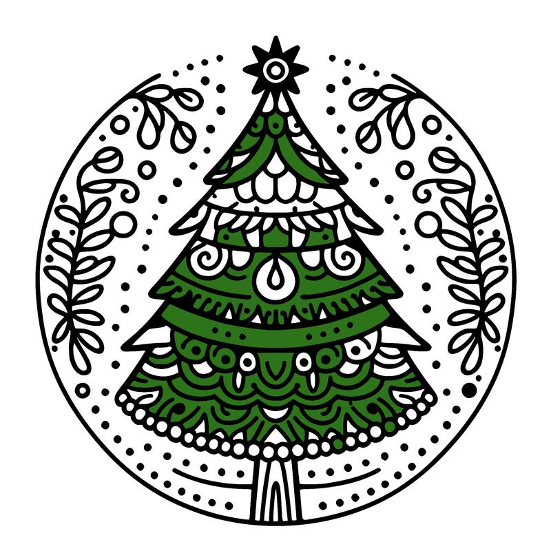 mandala sapin de noel