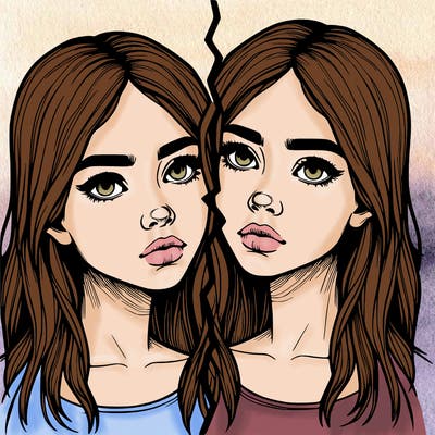 realistic girl split