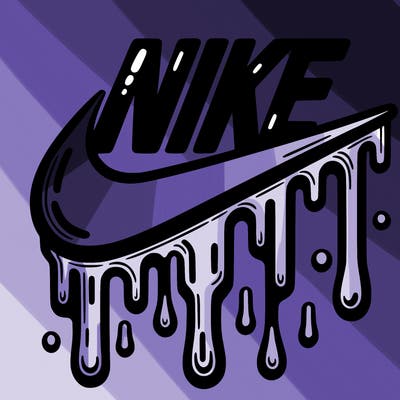 dripping nike logo