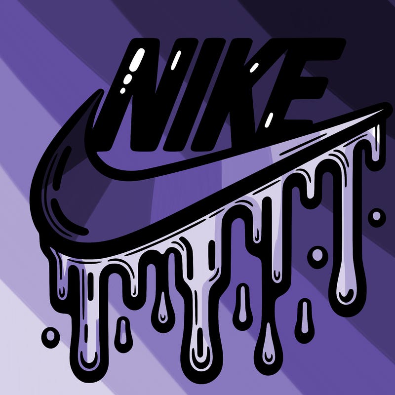 dripping nike logo
