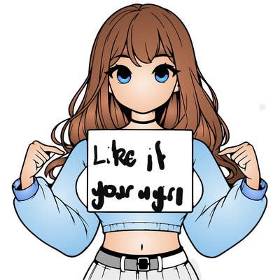 girl holding a blank sign in a long sleeve crop top