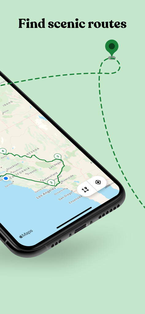 Roadie: Road Trip Planner & RV - Roadie app interface showing a road trip route with multiple stops on a map