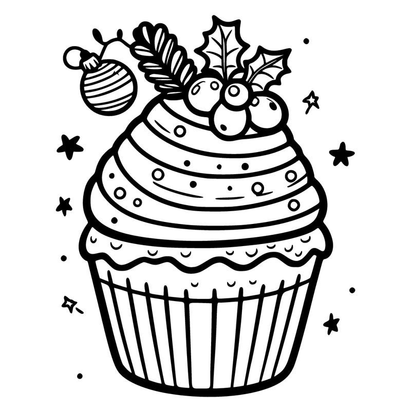 christmas cupcake