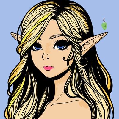 elf girl realistic dark fantasy