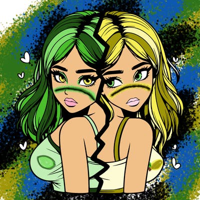 realistic girl split