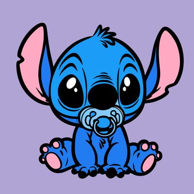 baby stitch with pacifier