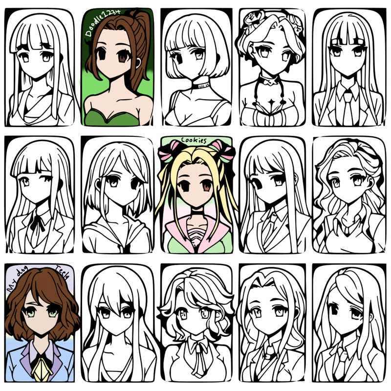 girls that look diffrent anime