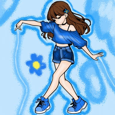 realistic girl danceing