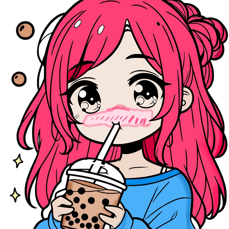 a girl who is drinking boba