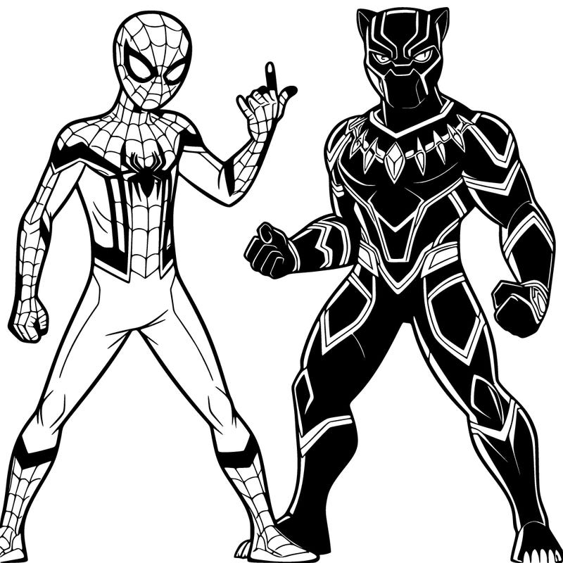 spectacular spider-man  and black panther