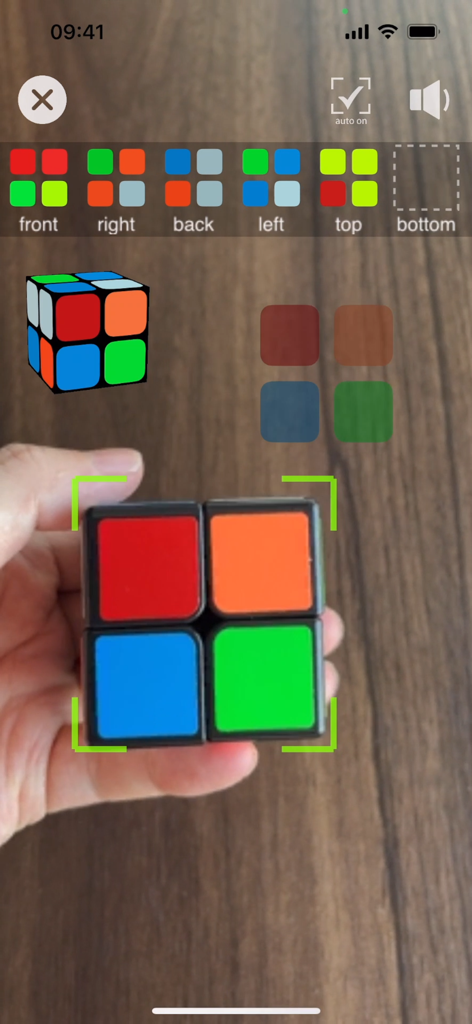 3D Magic Cube Solver - Using the AR camera feature to scan a 2x2 magic cube for a solution