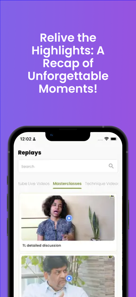 Awetism Insights - Screenshot of the Replays screen in the Awetism Insights app showing recorded masterclasses and educational videos for parents.