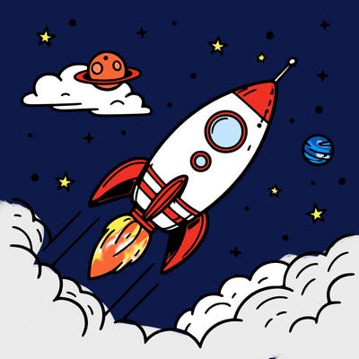 rocket in space