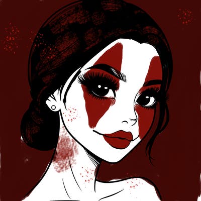 realistic girl with lashes