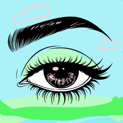 eye closed realistic