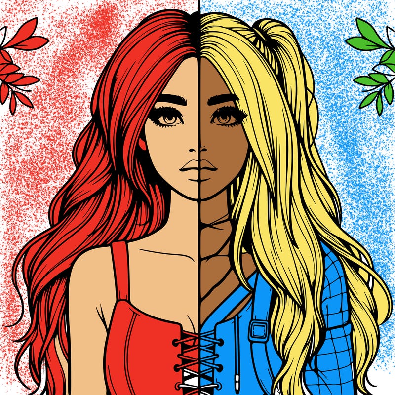 realistic girl split