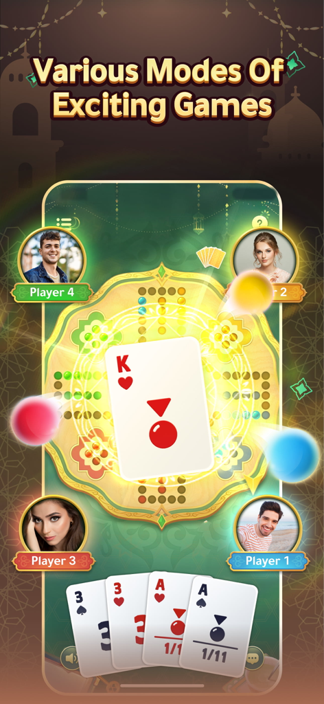Jackaroo King - Original - Jackaroo King online board game gameplay showing four players and strategic card moves.