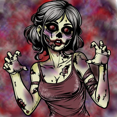 realistic zombie girl