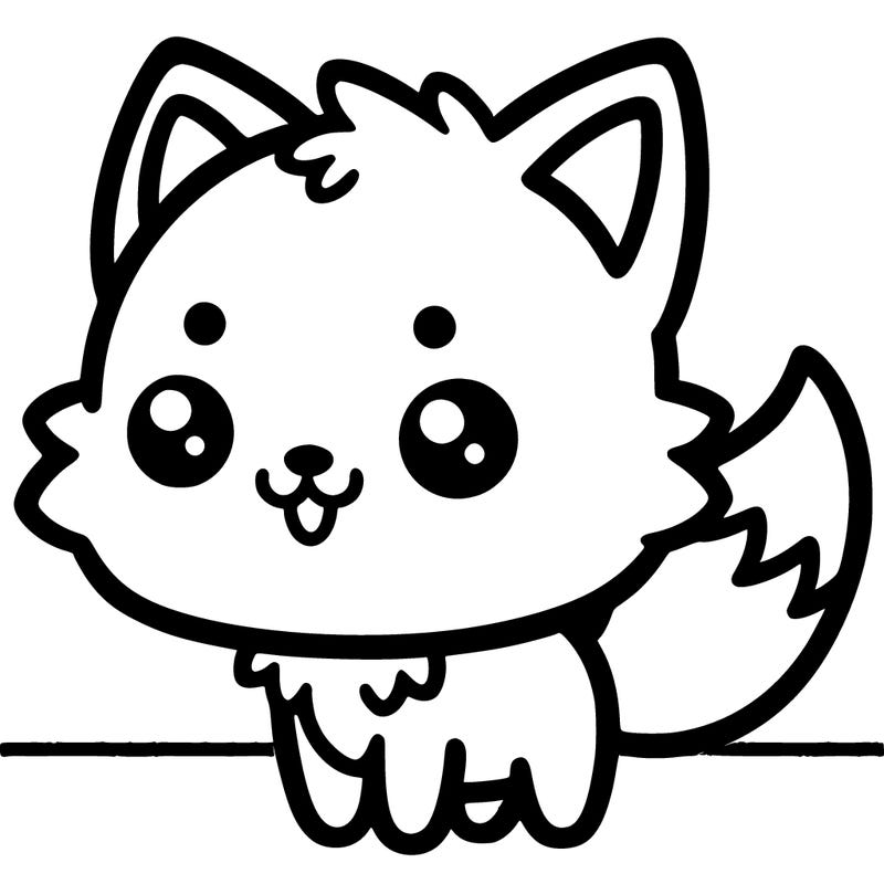 a kawaii wolf