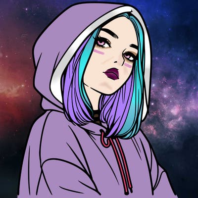 a realistic girl in a hoodie