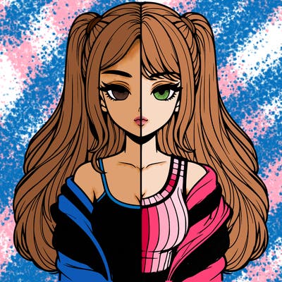 realistic girl split