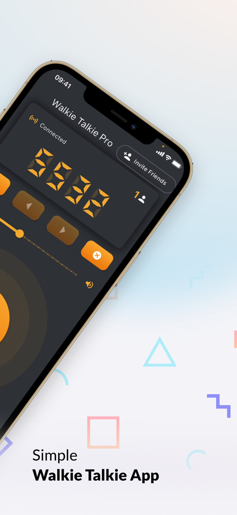 Group Talks: Walkie Talkie Pro - Smartphone screen displaying the Group Talks Walkie Talkie Pro app interface