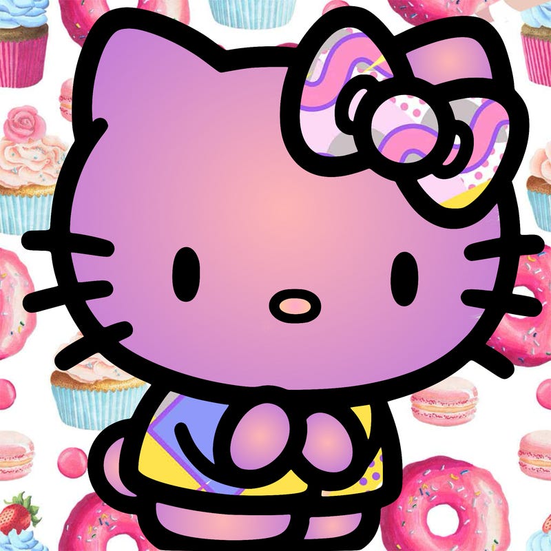 and kuromi from hello kitty