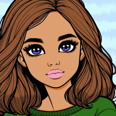 realistic girl whith cute eyes