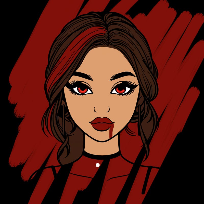 realistic girl with makeup on