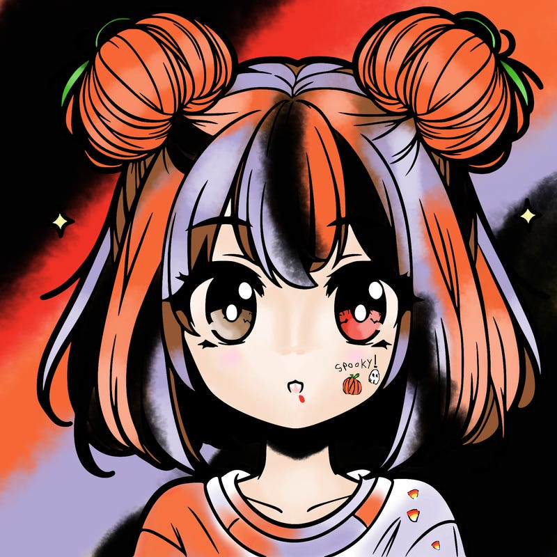 a girl with two hair buns anime