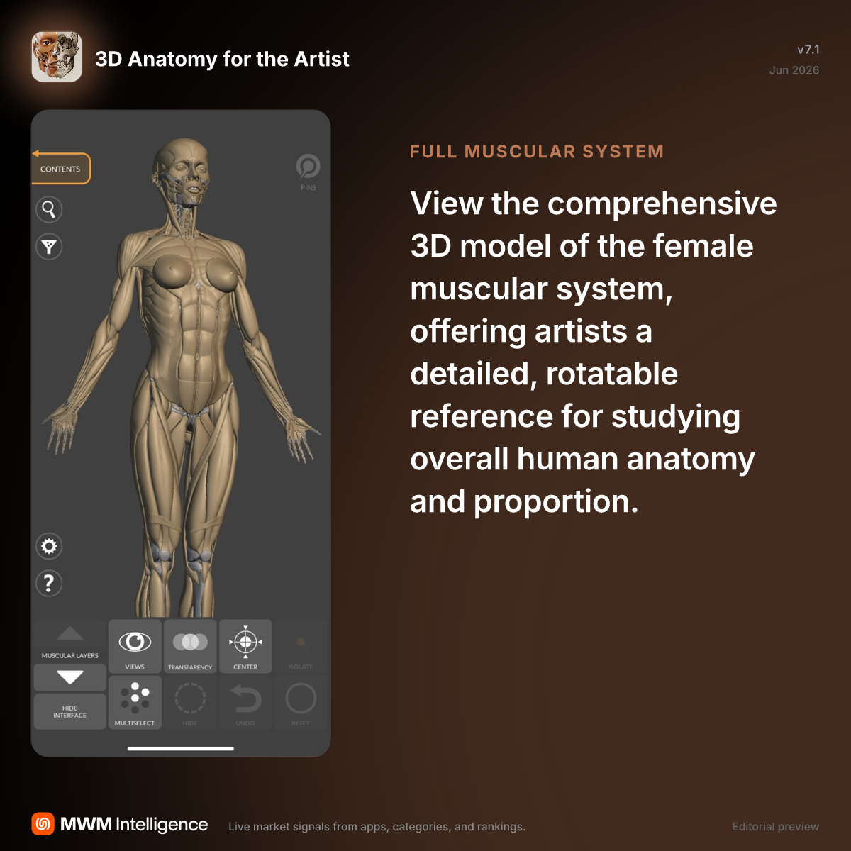 3D Anatomy for the Artist - Graphics & Design App | MWM