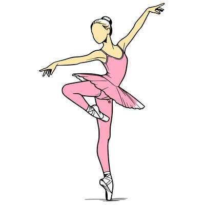 realistic person doing ballet